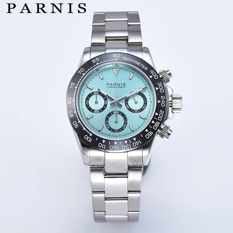 

Parnis Watches Men Quartz Pilot Chronograph Top Brand Luxury Sapphire Crystal Luminous Wrist Watch Relogio Masculino