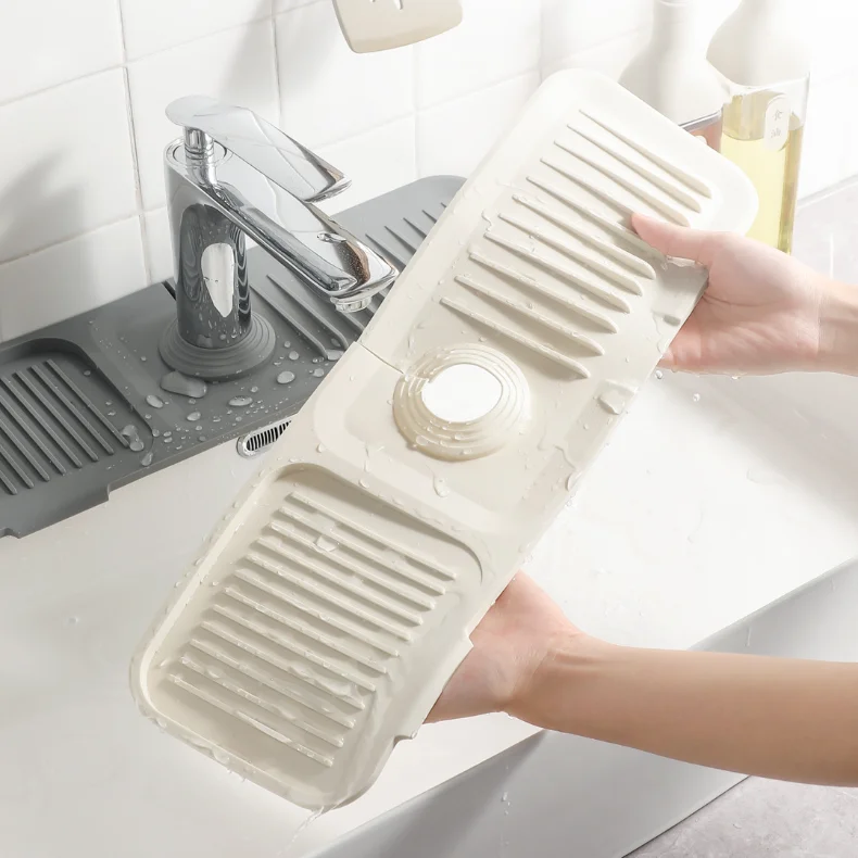 

Silicone Faucet Suction Pad Sink Splash Pad Drain Pad Sink Countertop Protector Kitchen Gadgets Tools