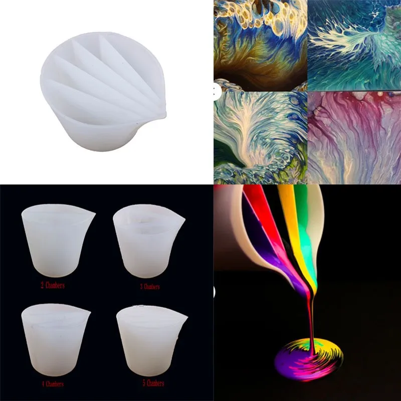 

Clear Silicone Epoxy Resin Mixing Cups Distribution Measuring Cup DIY Epoxy Resin Tools for Jewelry Making Hobby Craft