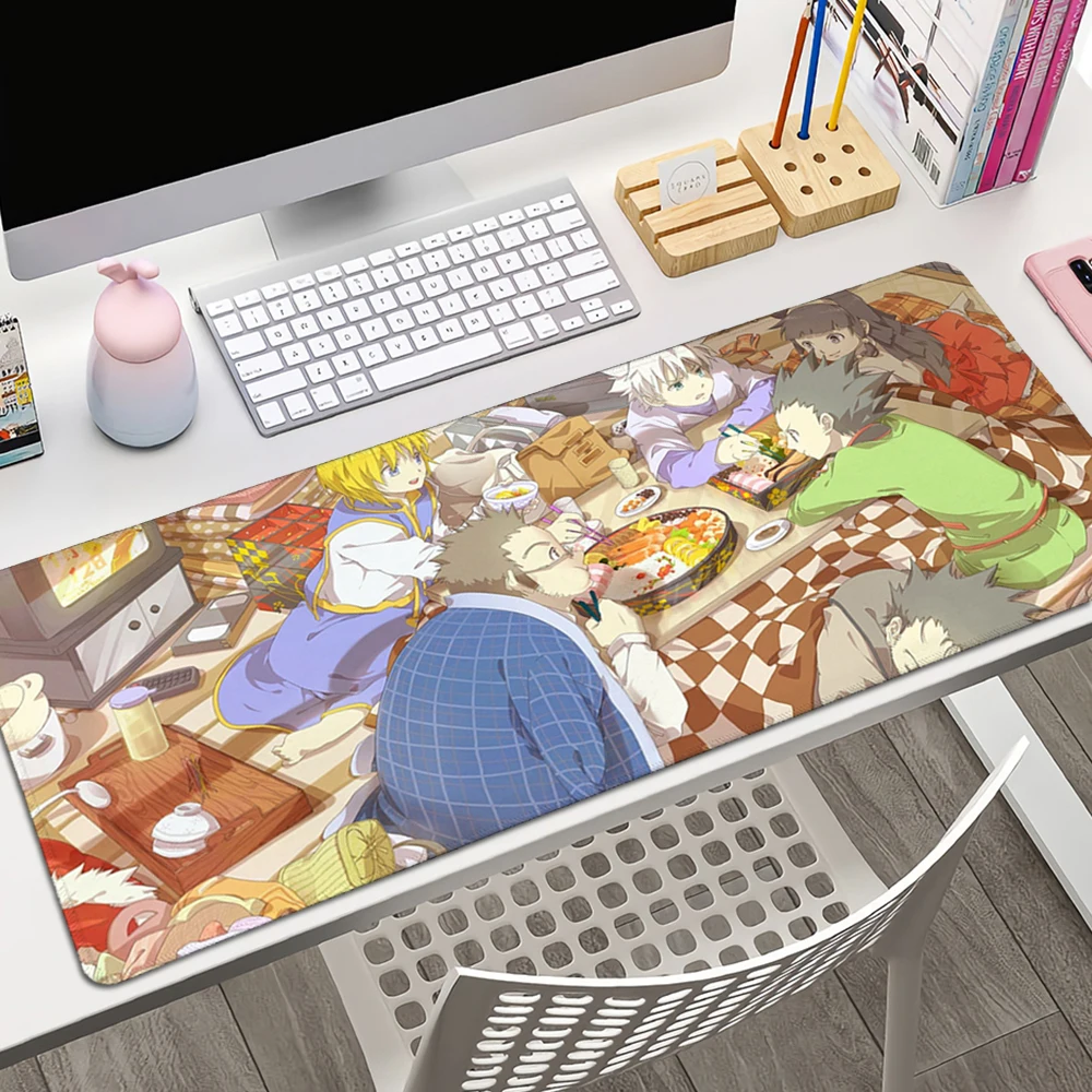 

Hunter x Hunter Custom Skin Desktop Desk Mat Kawaii Gaming Accessories Students Writing Pad Writing Desk Mats