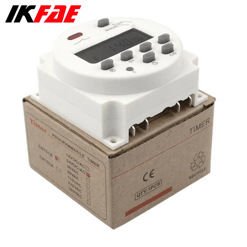 Программируемое реле времени с цифровым ЖК-дисплеем 220 В 110 24 в 12 CN101A 16A CN101