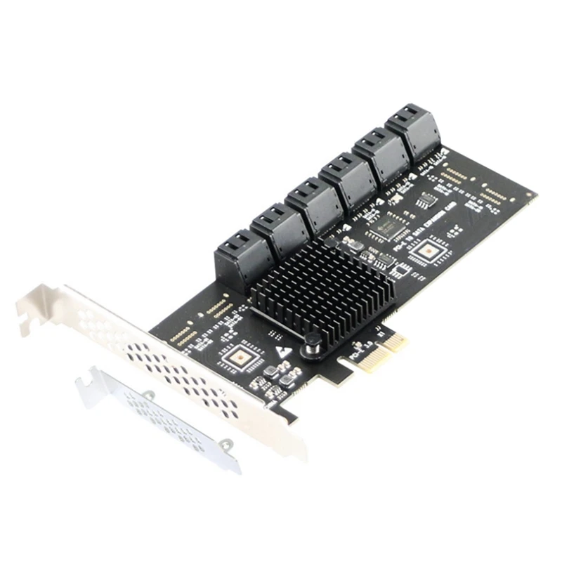 

PCI-E to 12-Port SATA3.0 Expansion Card ASM1064 Desktop Server 6G Does Not Support RAID Arrays
