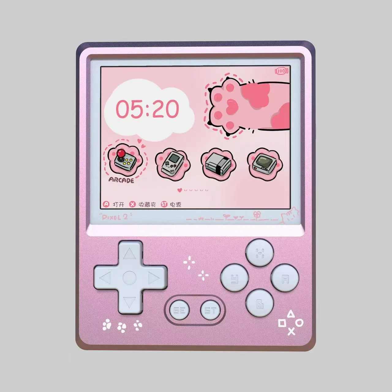 Фото Портативная игровая консоль GKD Pixel 2: Ретро-ностальгия, 2,4-дюймовый игровой контроллер, аркадные игры, цельнометаллический корпус, ЧПУ, индивидуальный подарок №2