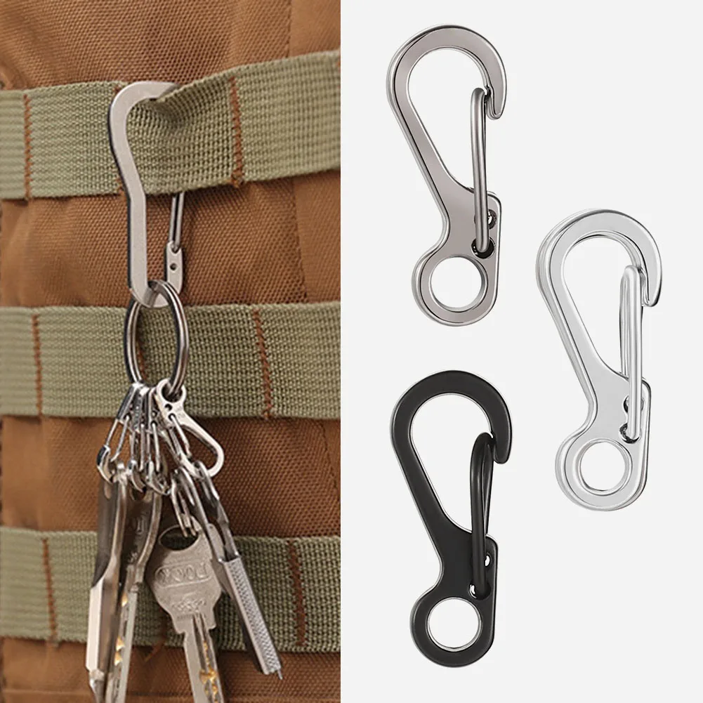 

10Pcs Mini Carabiner EDC Survival Climbing Tools Equipment Aluminum Outdoor Camping Backpack SF Spring Clip Keychain Accessories