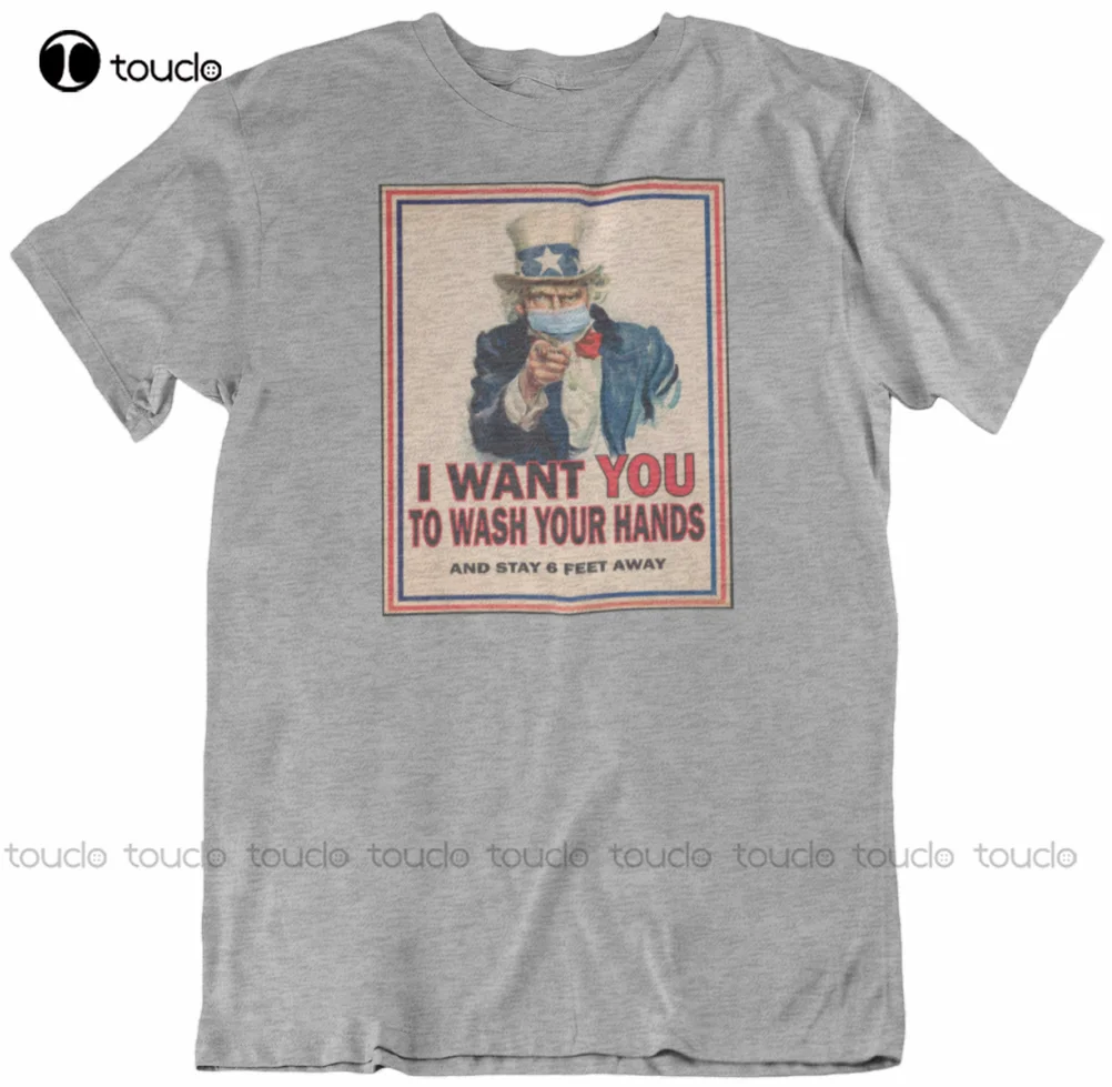 

Uncle Sam T-Shirt...Wash Your Hands Awareness Doctor Nurse Safety Tee Vintage Cheap Tshirts Fashion Tshirt Summer New Popular