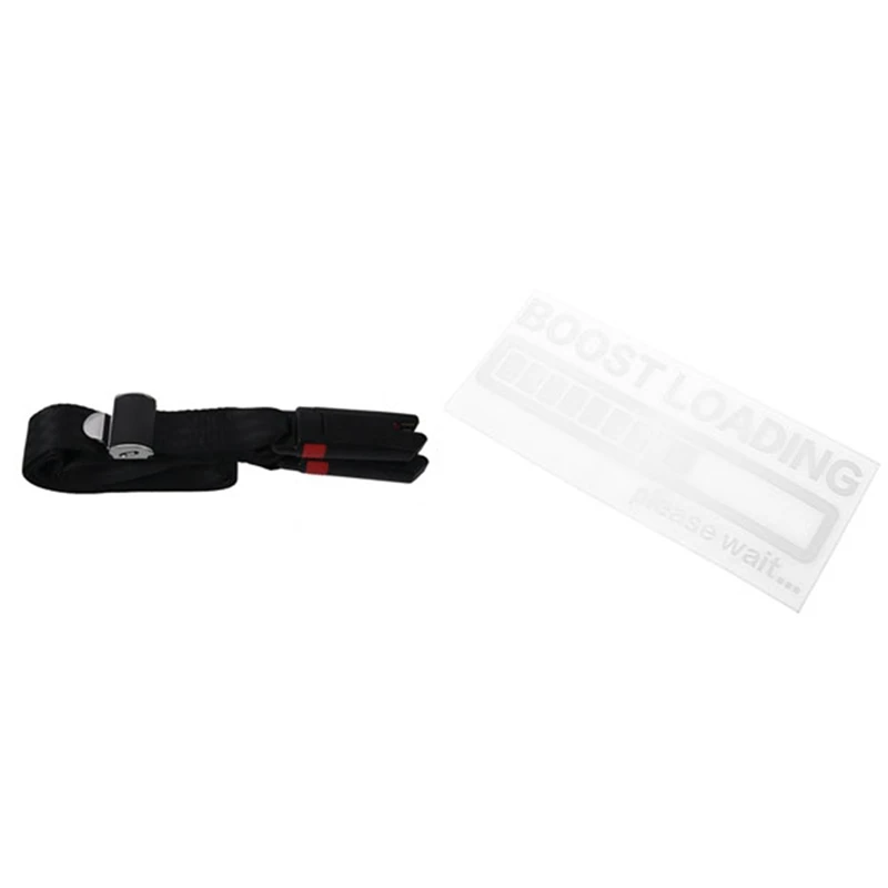 

1 Pcs Adjustable Car Kids Safe Seat Strap & 1 Pcs Loading Reflective Material Decal Funny Gas Stickers
