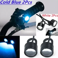 2pcs motorcycle spotlight ice bluewhite lens 3 smd led 5630 motorcycles led headlamp spotlight front light headlight