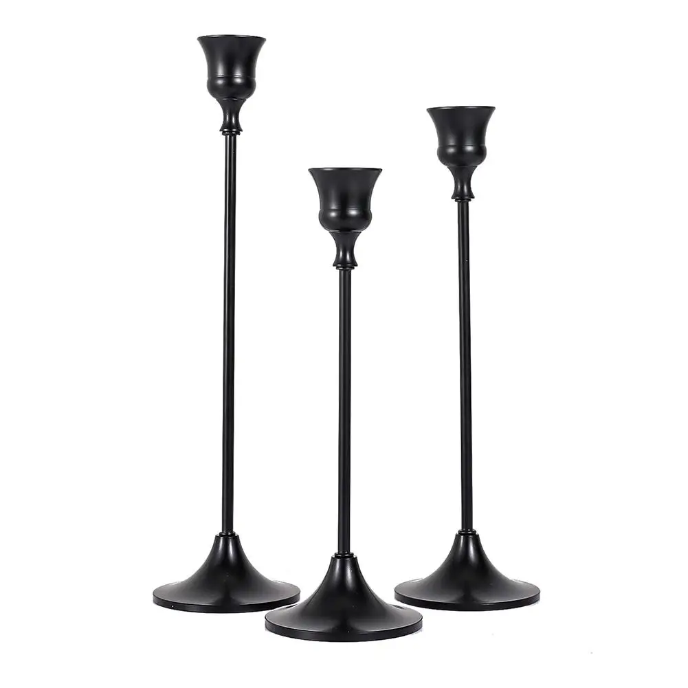 S Set Taper Candles Candlesticks Table Candelabra Elegant De