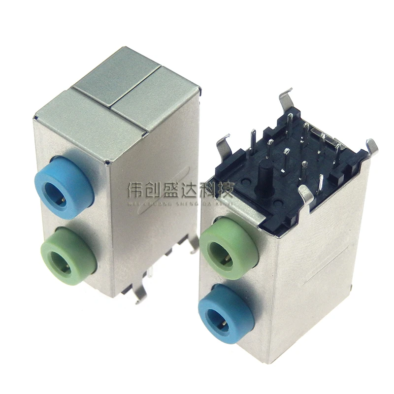 1 шт. PJ306E разъем для наушников 3,5 мм 2P 3P красный + зеленый + синий разъем для материнской платы настольного компьютера аудиоразъем DIY ремонтный разъем 3,5