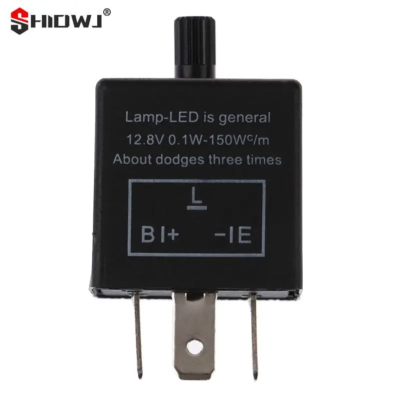 

Car Motorcycle LED Flasher Relay 12V Universal Electronic Adjustable Freauency LED Turn Signal Indicator Light Flash Relay
