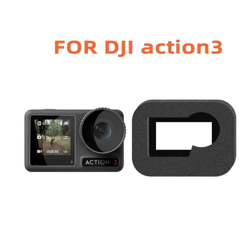 

Windslayer Windshield Sponge Foam Case for DJI OSMO Action 3 Camera Black Wind Noise Reduction Cover Accessories