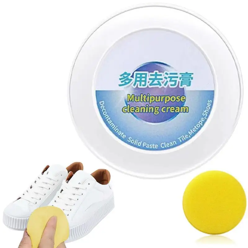

Крем для чистки обуви Белый Многофункциональный глубокий очиститель с губкой эффективное средство для удаления пятен обуви для кожаных спортивных кроссовок