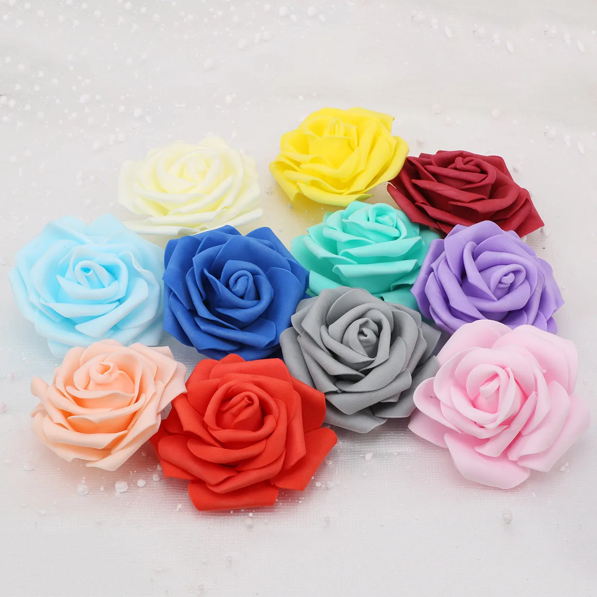 8CM 10/20/30/50Pcs Artificial PE Foam Rose Flowers Heads Bride Bouquet Flower For Wedding Party Decorative Scrapbooking DIY |