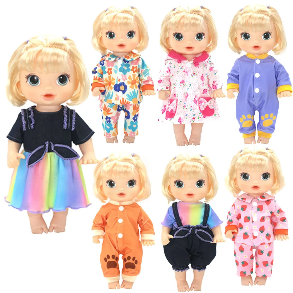 2022 new  Doll clothes dress  for 12 Inch 30CM  baby alive Toys Crawling Doll accessories.