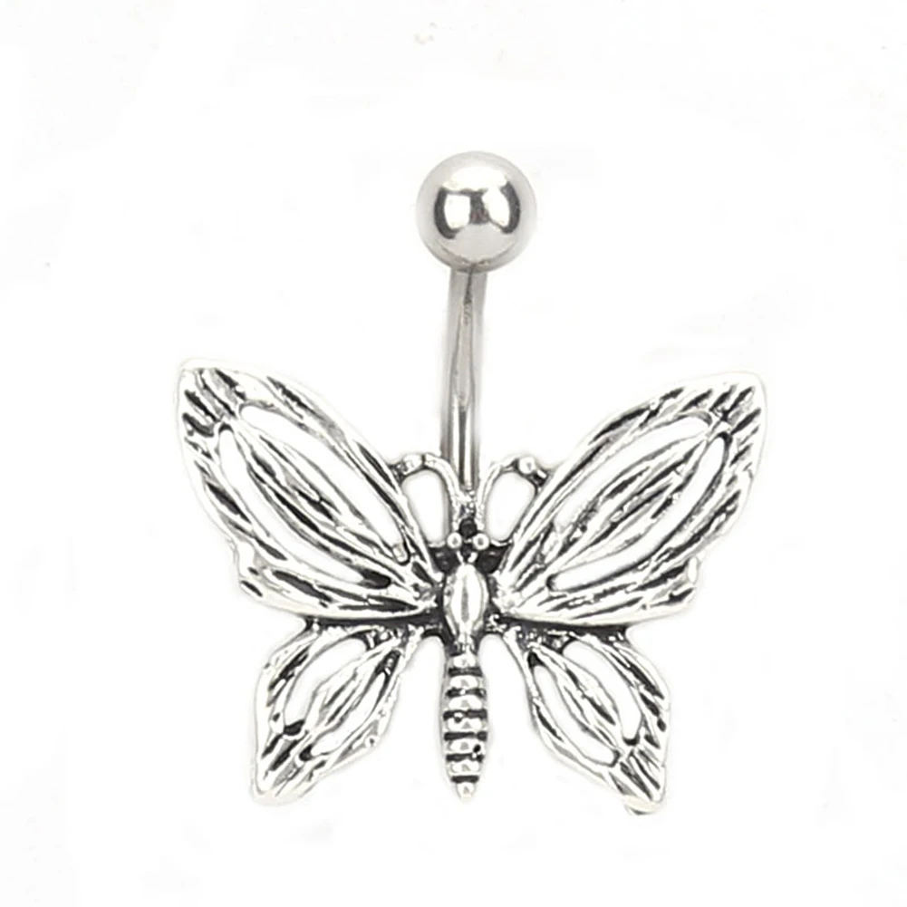 

Fashion High Quality Surgical Steel Navel Piercing Belly Button Rings Belly Piercing Body Jewelry Butterfly Navel Rings