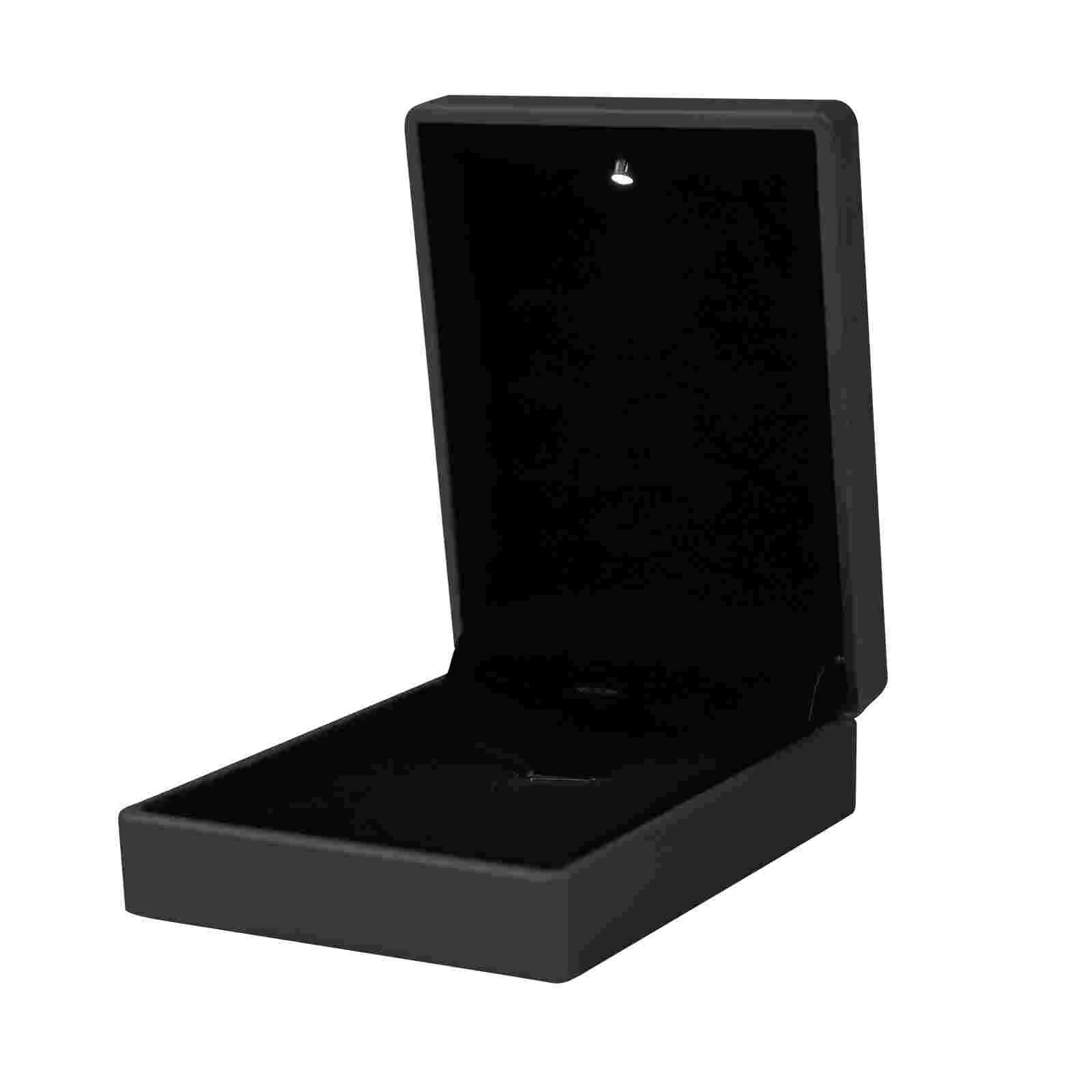 

Jewelry Box Led Case Light Ring Giftnecklace Upboxes Bangle Rings Jewellery Travel Container Holder Bracelet Engagement Display