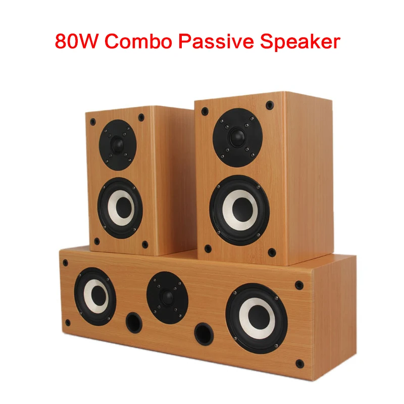 

4.5 Inch 80W High Power Passive Speaker HiFi Home Theater 3D Stereo Center Surround Sound Home Living Room Speaker Wall Hanging