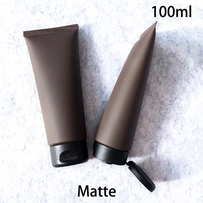 

20Pcs 100ml Matte Brown Plastic Lotion Bottle Frost 100g Cosmetic Squeeze Soft Tube Facial Cream Packaging Container 2023