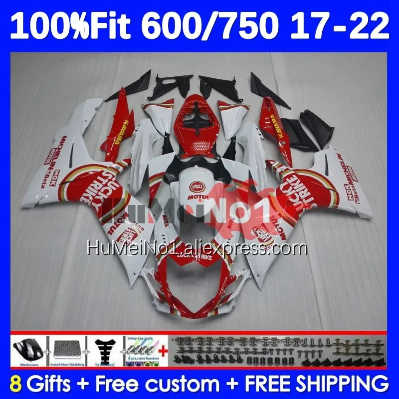 

Injection For SUZUKI GSXR 750 600 CC GSXR750 K11 199No.76 GSXR600 17 18 19 20 21 2017 2018 2019 2020 2021 Fairings red lucky