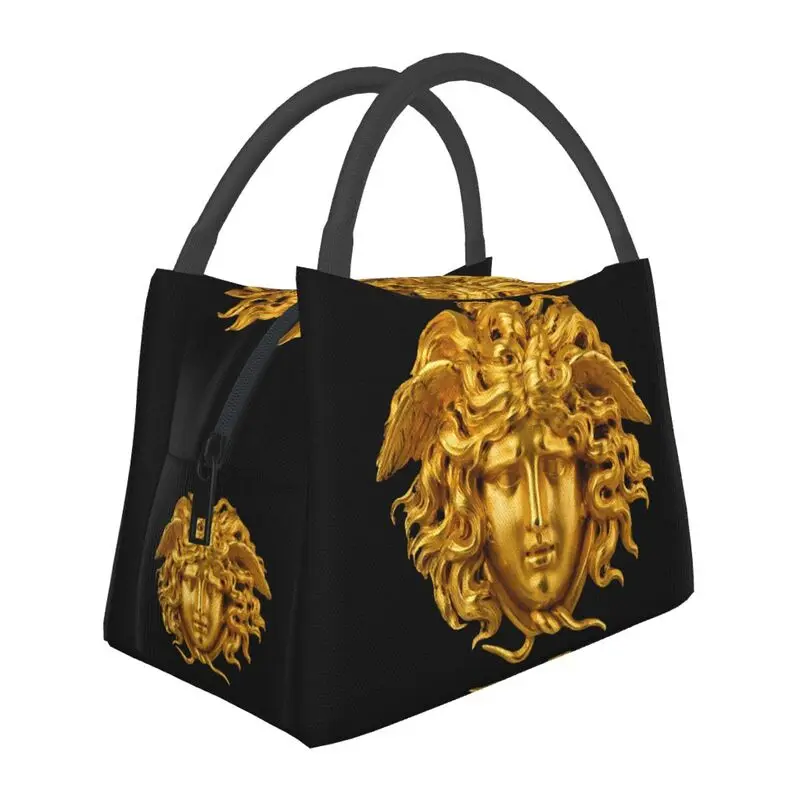 

Greek Mythology Halloween Snake Hair Medusa Head Print Insulated Lunch Bags for Women Resuable Cooler Thermal Lunch Box