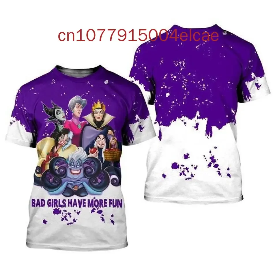 2025 Новая футболка с рисунком Виллианов Диснея