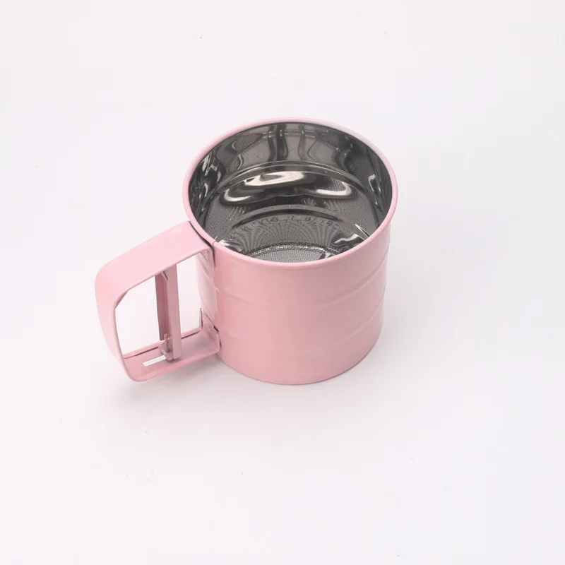 

Handheld Flour Sieve Semi-automatic Small Stainless Steel Powdered Sugar Baking Tool Multi-color Optional Kitchen Accessories