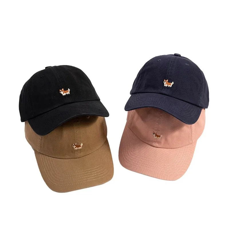 

Симпатичная мультяшная бейсболка с вышивкой Kirky для собак, хлопковая Удобная бейсболка с пряжкой с косточкой, мягкая Кепка для пар, весна-лето