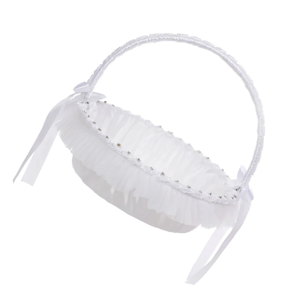 

Lace Wedding Basket Wedding Basket Handle Kids Baskets Wedding Floral Basket Wedding Pearl Basket Flower Girl Basket Kids