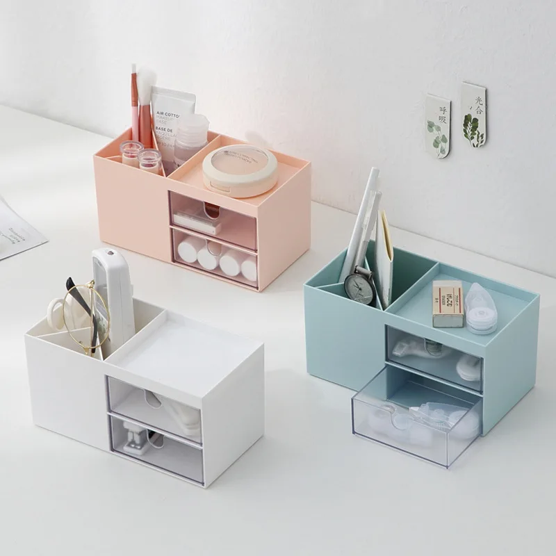

Drawer-type desktop storage box Cosmetics storage box Dressing table accessories Desktop stationery remote control sorting box