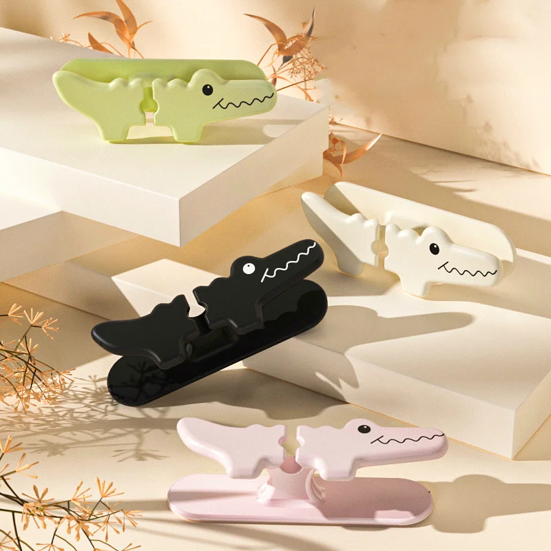 

New Crocodile Multifunctional Wire Winding Device,Wall Free From Punching And Sticking Hooks,Data Cable Storage And Sorting Fi