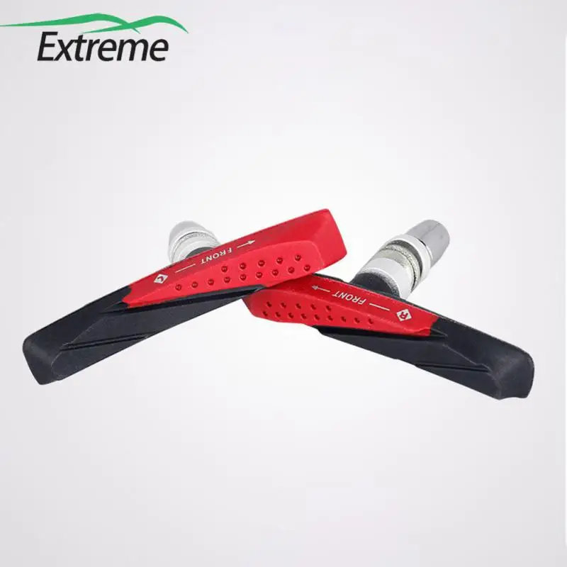 

1 Pair Bike Bicycle Brake Pads V-brake Pads With Mud Trough Silent Road Bike Brake Pads Rubber Sheet Cycling Bike Accessories