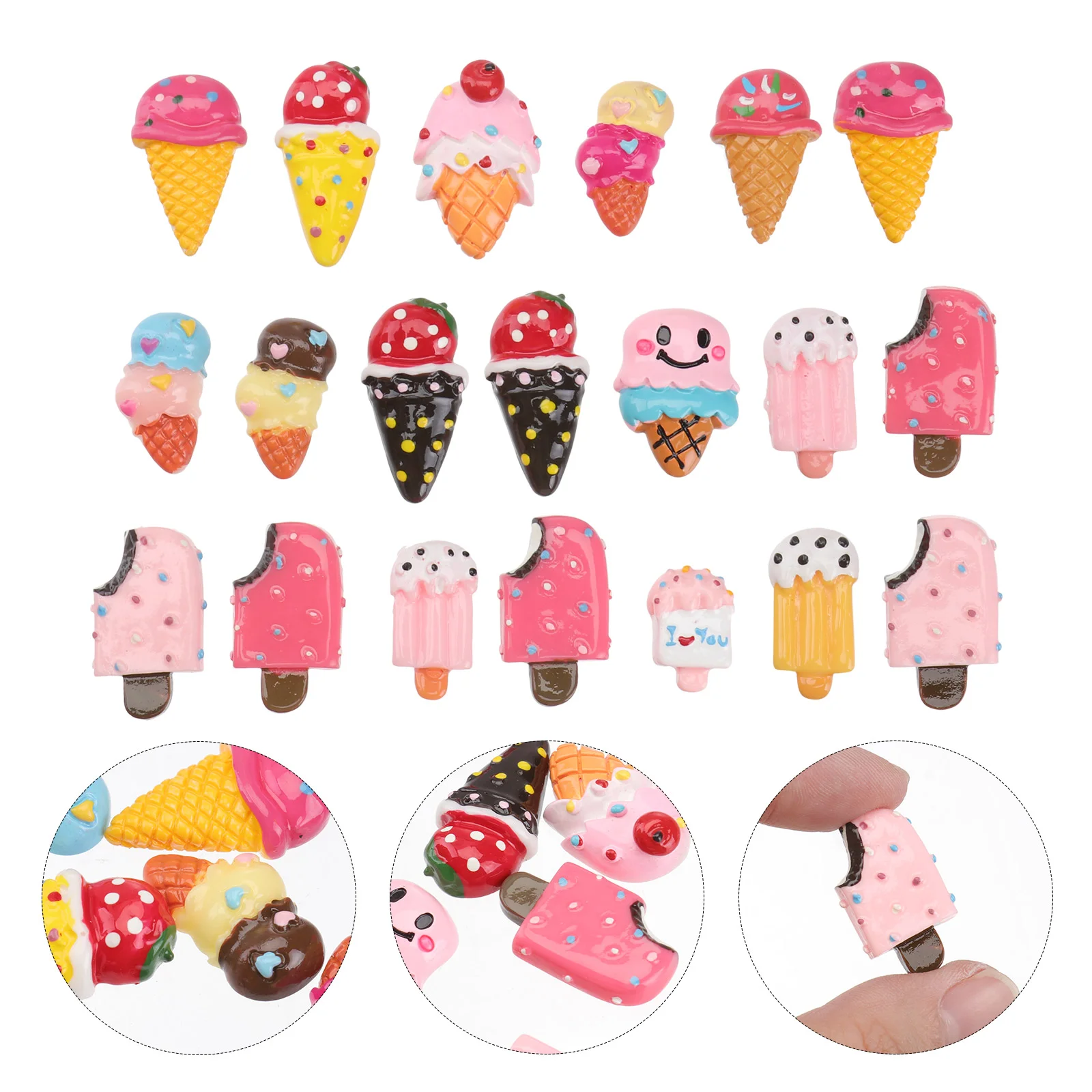 

Magnets Refrigerator Fridge Magnet Ice Cream Decor Door Flatback Decorative Home Decorations Resinunique Cute Roundsmall Charms