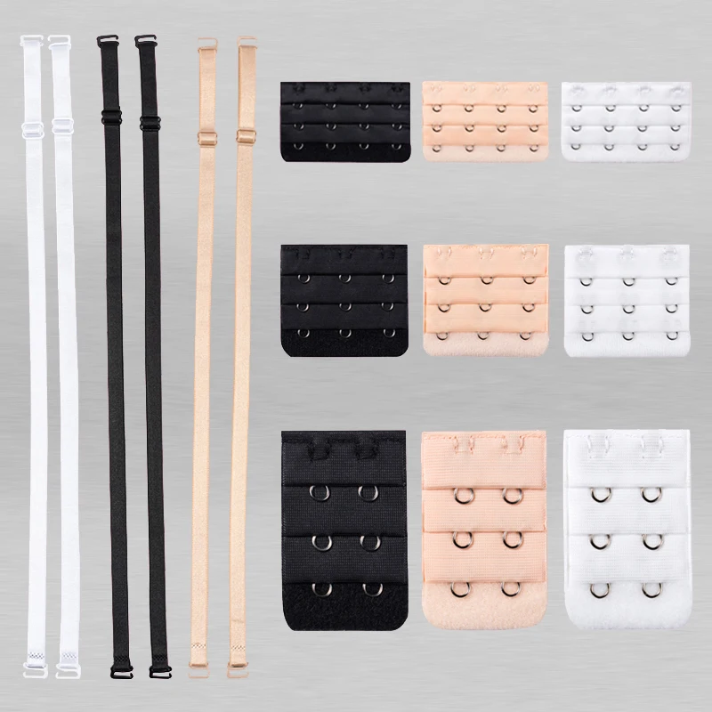 Hook Bra Extension Strap Extenders for Women Anti Slip Bra Strap Bra Accessory Extension Buckle + Invisible Shoulder Strap