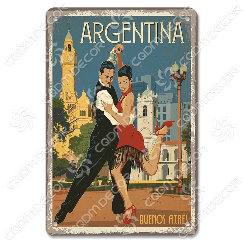 

Металлическая табличка CQDM DECOR "Путешествия город девушек"