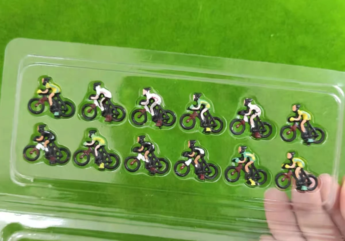 

Miniature 1/87 ABS model super mini riding bicycle 12pcs/set