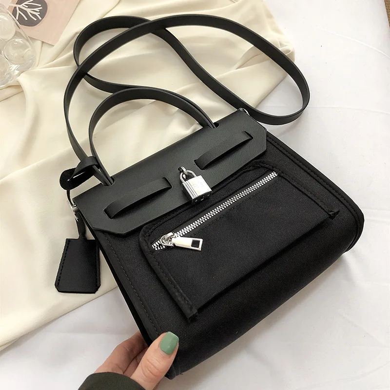 

Портативная женская сумка контрастных цветов, Новинка лета 2022, популярная сумка-мессенджер, Модная Портативная маленькая квадратная сумка ...