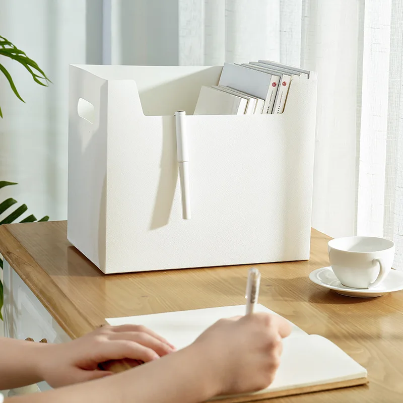 

Настольный ящик для хранения, простая коробка для сортировки офисных книг, пластиковый многофункциональный органайзер для хранения