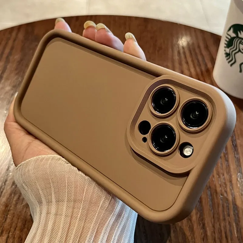 Мягкий силиконовый чехол-бампер карамельного цвета для iPhone 11 12 13 14 Pro Max Plus X XR XS Защита камеры противоударные Чехлы Чехол (art.: 3920c2faab3bd) - 3920c2faab3bd