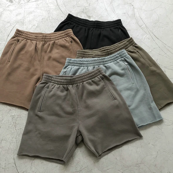 Solid SEASON 6 Shorts Fleece Men Women  Kanye West Shortpants Zipper Pocket Summer Daily Breeches High Quality