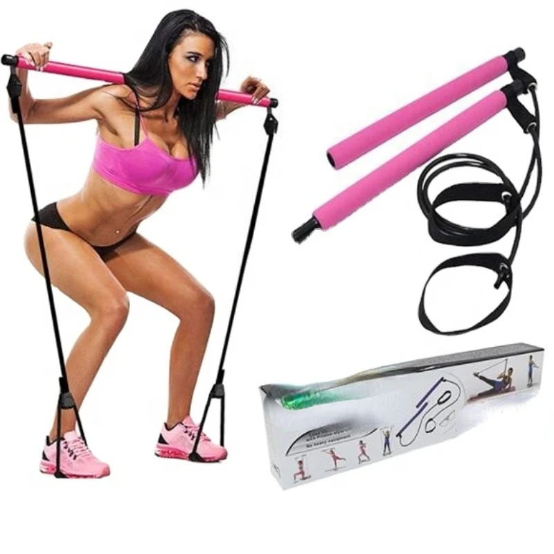 

Йога Регулируемая Йога Пилатес палка для упражнения Пилатес бар комплект с эспандерами для тренировок