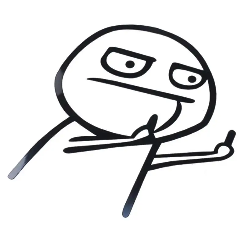 

Car Sticker Interesting Middle Finger Car Decal Funny Little Man Cartoon Sticker Can Be Covered Car Decoration