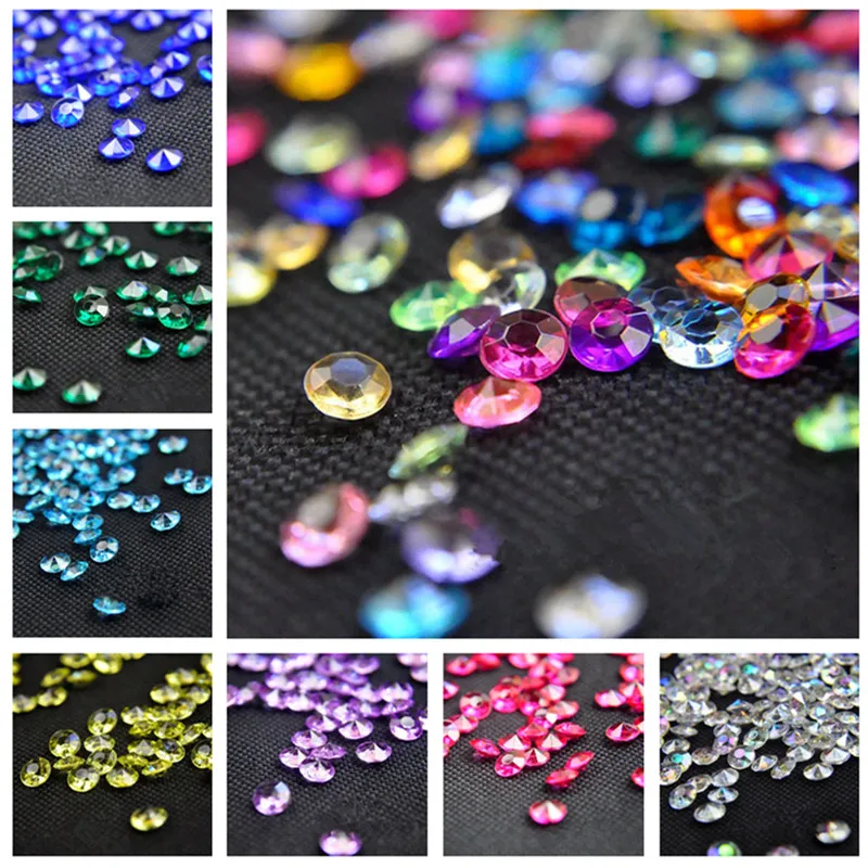 Акриловые Алмазные бусины с конфетти 2000 шт. 6 мм украшение для свадебной