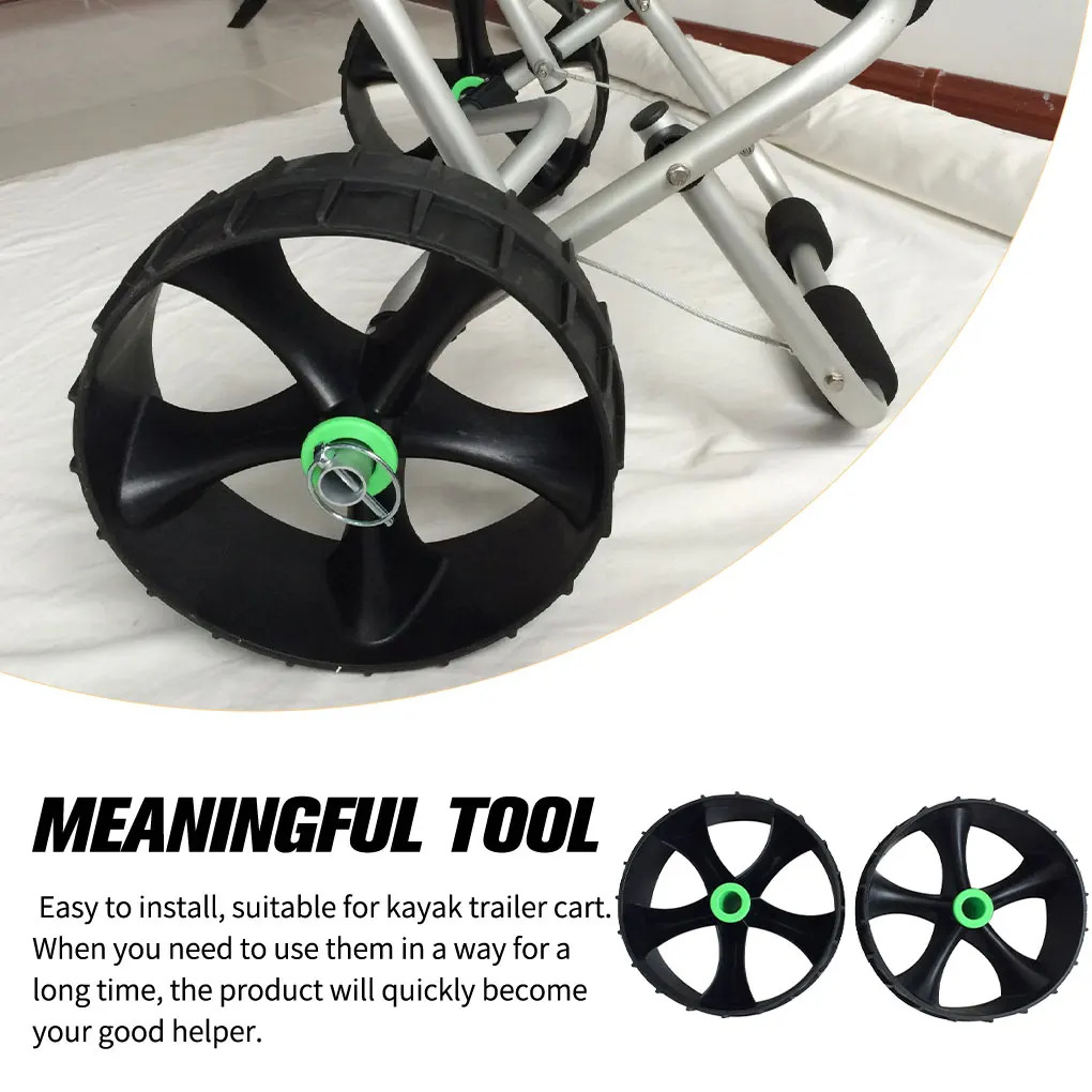 

Kayak Wheel Dolly Trailer Easy Installation Wear-Resistant Trolley Cart Tire Convenient Replacement Wheels Accessories