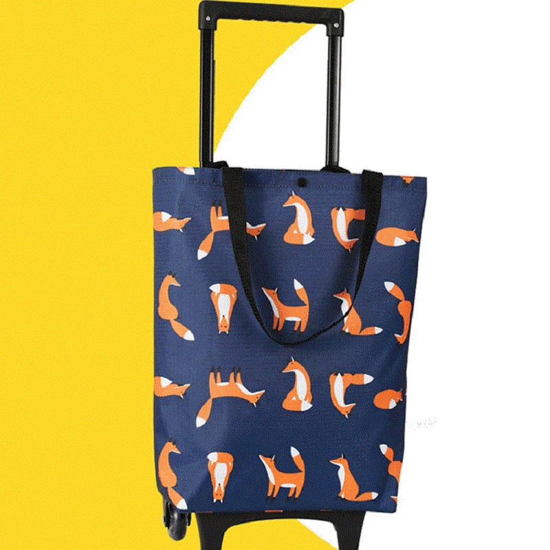 Folding Shopping Bag Women's Big Pull Cart Bags For Organizer Portable Buy Vegetables Trolley On Wheels The Market | Дом и сад