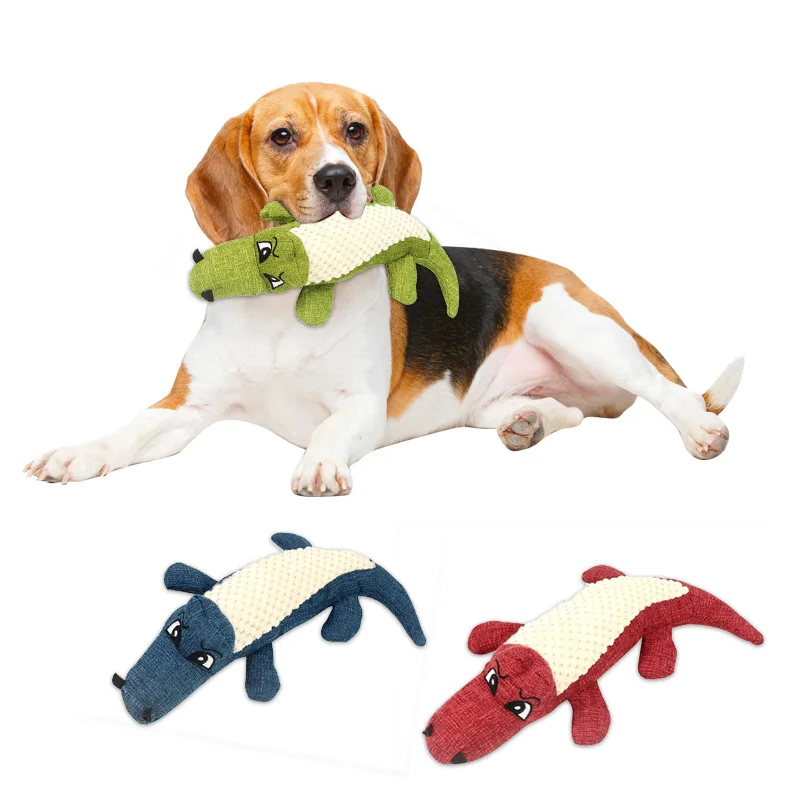 

1PC Dog Toys for Small Large Dogs Crocodile Plush Puppy Cat Toy Dog Chew Toy Cleaning Teeth Pet Toys Training Dog Accessories