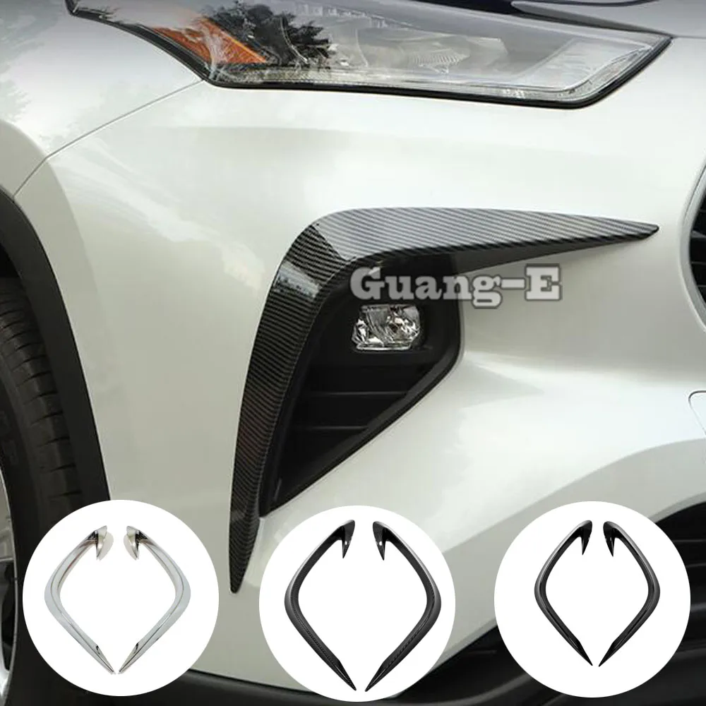 

Для Toyota Highlander Kluger 2020 2021 2022 передняя противотуманная фотолампа полоски для бровей отделка Аксессуары для внешней отделки автомобиля Рамка