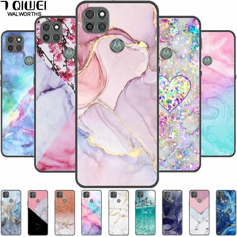 Чехол для Moto G9 Power Cover мраморный Мягкий ТПУ силиконовый чехол телефона Motorola Case G9Power