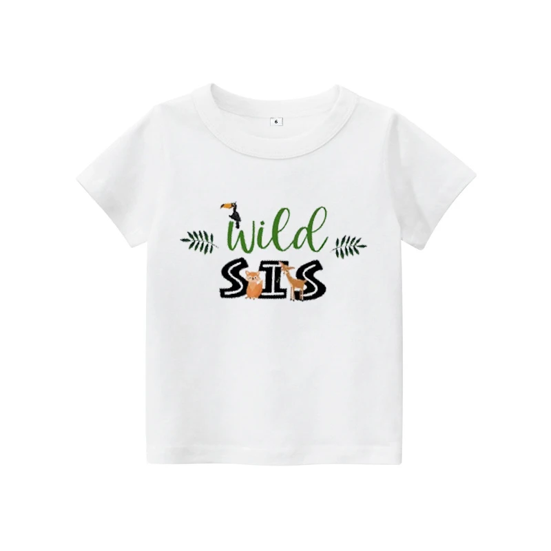 Одинаковая футболка для всей семьи с коротким рукавом принтом диких пап мама