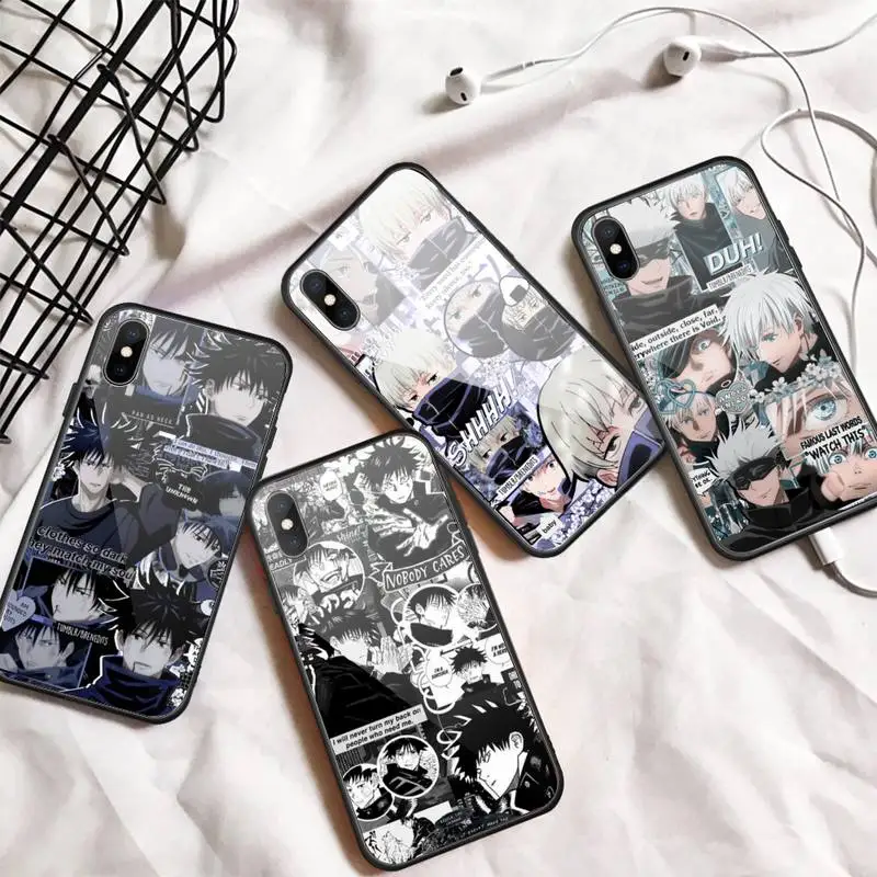 

Jujutsu Kaisen Japan anime Phone Case Tempered glass For iphone 11 12 13 PRO MAX mini 6 7 8 plus X XS XR