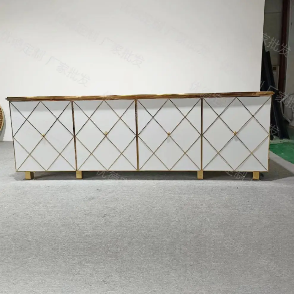 Современная Минималистичная прямоугольная позолоченная отделка из нержавеющей